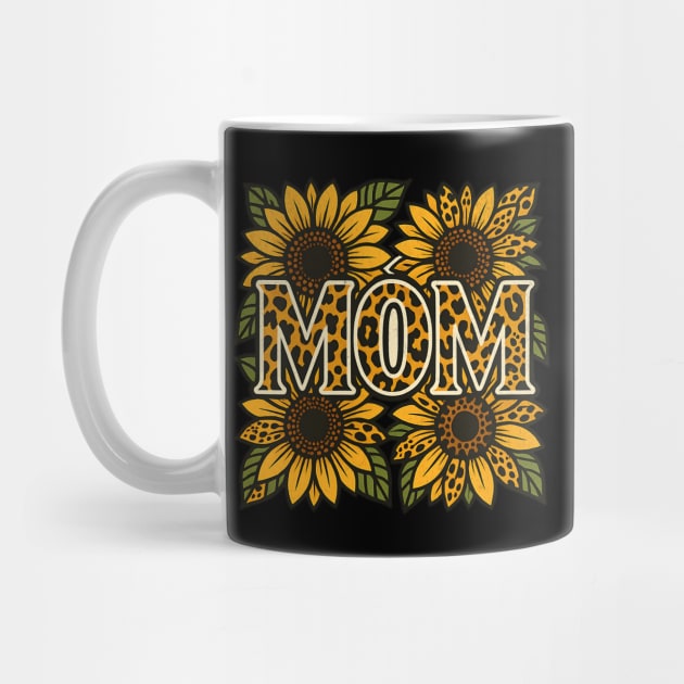 Mom Sunflower Leopard Print Design by Designed By Marty